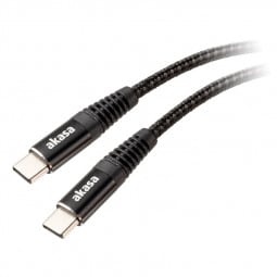 Akasa USB Typ C zu USB Typ C 100W PD Ladekabel - schwarz