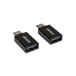 Akasa Typ A auf Typ C USB-Adapter - 2 Stück