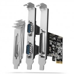 AXAGON PCEA-PSN PCIe-Adapter mit 1x Parallel- + 2x Seriell-Ports - ASIX AX99100 Chipsatz