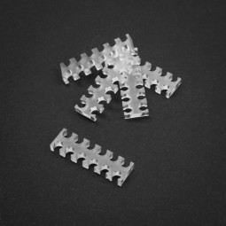 King Mod Service 12-Slot Kabelkamm 4mm groß - klar - 5er Set