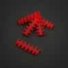 King Mod Service 12-Slot Kabelkamm 4mm groß - rot - 5er Set
