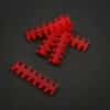 King Mod Service 14-Slot Kabelkamm 4mm groß - rot - 5er Set