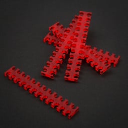 King Mod Service 24-Slot Kabelkamm 3mm klein - rot - 5er Set