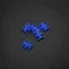 King Mod Service 4-Slot Kabelkamm 3mm klein - blau - 5er Set