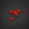 King Mod Service 4-Slot Kabelkamm 3mm klein - rot - 5er Set