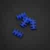 King Mod Service 6-Slot Kabelkamm 3mm klein - blau - 5er Set