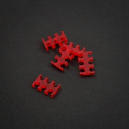 King Mod Service 6-Slot Kabelkamm 3mm klein - rot - 5er Set