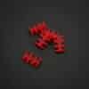 King Mod Service 6-Slot Kabelkamm 4mm groß - rot - 5er Set