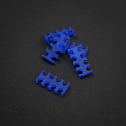 King Mod Service 8-Slot Kabelkamm 3mm klein - blau - 5er Set