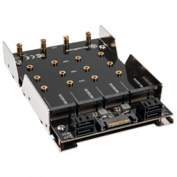 SilverStone SST-SDP11 - 3.5 Zoll für 4x M.2 SATA Mounting Adapter Bracket