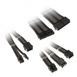 Kolink Core Adept Braided Cable Extension Kit - Black/Gunmetal
