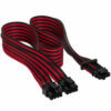 Corsair Premium Sleeved 12+4 Pin PCIe Gen5 12VHPWR 600W - schwarz/red
