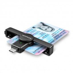 AXAGON CRE-SMP1C USB-C Smart Card PocketReader