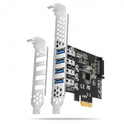 AXAGON PCEU-43RS PCIe Adapter 4x USB3.0 UASP VIA