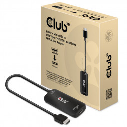 Club 3D HDMI + Micro USB auf USB Typ-C 4K120Hz/8K30Hz